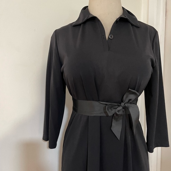 Believe Black Pique 3 buttons Bodice Midi Dress plus size 16W - Picture 7 of 7